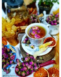 دمنوش گل محمدی و زعفران