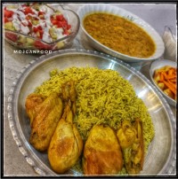 مرغ سرخ شده و مخلفات