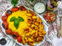 جوجه تابه ای زعفرانی