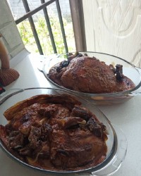 مرغ محلی شکم پر تیکه ای