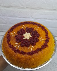 ته چین مرغ با زرده تخم مرغ