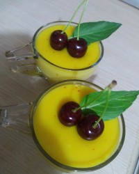 دسر زعفرانی بدون ژلاتین