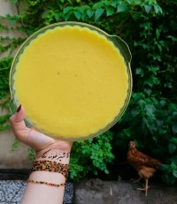 دسر زعفرانی بدون ژلاتین