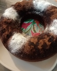 کیک ساده با پودر کاکائو