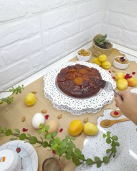 آپساید داون زردآلو،با دستور خوب hadis-soltani