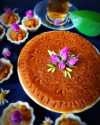 حلوا سه آرد با شیره انگور