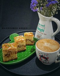 کیک اسلایسی سیب و دارچین تابه ای