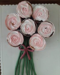 کاپ کیک کیک دسته گل