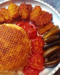 72_کتلت مرغ کنجدی