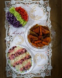خورشت مرغ و هویج با کدو