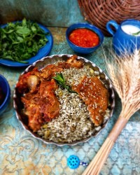 شوید پلو با گوشت