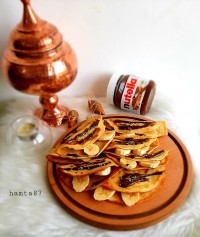 کرپ موز و نوتلا