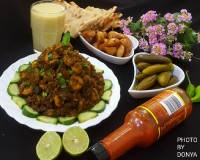 خوراک میگو با گشنیز