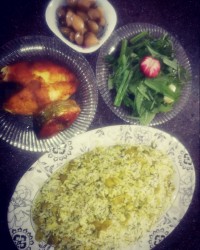 باقلا پلو باماهی