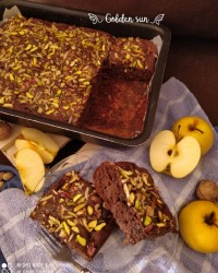 کیک اسلایسی سیب و دارچین تابه ای
