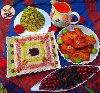 کیک باقلوا شربتی زعفرونی بافتی محشرررلطفا ورق بزنید