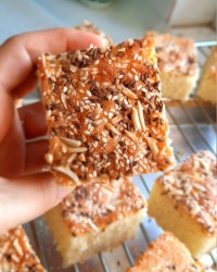 کیک تخته ایی با دستور لیلی عزیز