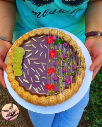 کیک کنجدی زعفرونی