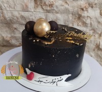 کیک مشکی طلایی