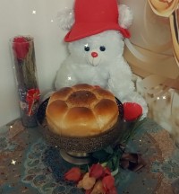 نان گلی با آرد نان سنگک