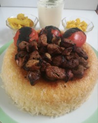 کباب چنجه بره مزه دار شده