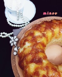 کیک برگردون هلو