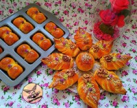 نان کره ای برگی همراه با رسپی کامل و مراحل کار وفیلم فرم دادن خمیر
