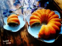 کیک با مغزی موز و پودینگ