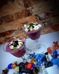 میلک شیک شاه توت (دستور پاپیون)