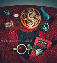 کلوچه عسلی کنجدی چالش عکس کتاب
