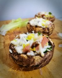 قارچ شکم پر پنیری