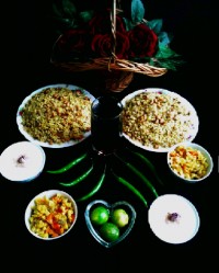 لوبیاچشم بلبلی پلو (چالش تم مشکی)