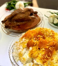 خورشت فسنجون با خروس محلی بسی خوشمزه جاتون سبزهمراهان عزیزم
