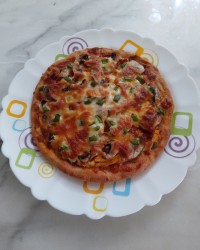 پیتزای مرغ و قارچ