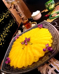 حلوای شیر زعفرانی