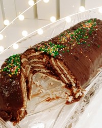 کیک یخچالی دورنگ ?