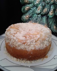 کیک کِرِم دار میوه ای