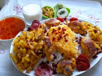 مرغ سرخ کرده نهار امروزم لطفا ورق بزنید وقلبم روقرمز کنید