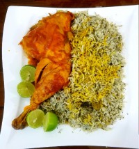 سبزی پلوبامرغ