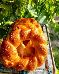 نان سیمیت عکس بافتش هم گذاشتم