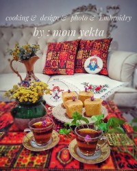 کیک مکرون نارگیلی