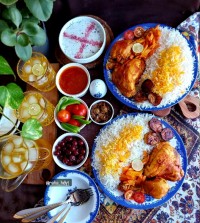 خوراک مرغ زعفرانی