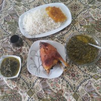 مرغ محلی بابرنج شمالی اسفناج