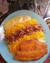 سبزی پلو وماهی