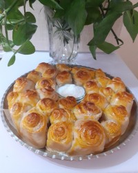 نان رولی نارگیلی با آرد سنگک