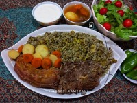 باقالی پلو با گردن