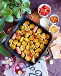 سیبزمینی تنوری ادویه دار