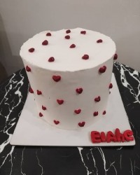 کیک ساده وزیبا سفارش مشتری عزیزم