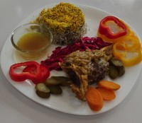 سبزی پلو با ماهیچه