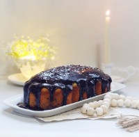 کیک دو رنگ نسکافه ای شکلاتی